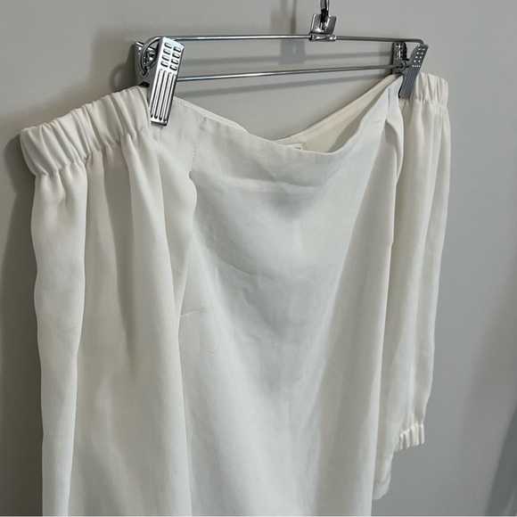 Aritzia Babaton Rodrigo Blouse Off Shoulder White Blouse - Picture 9 of 15